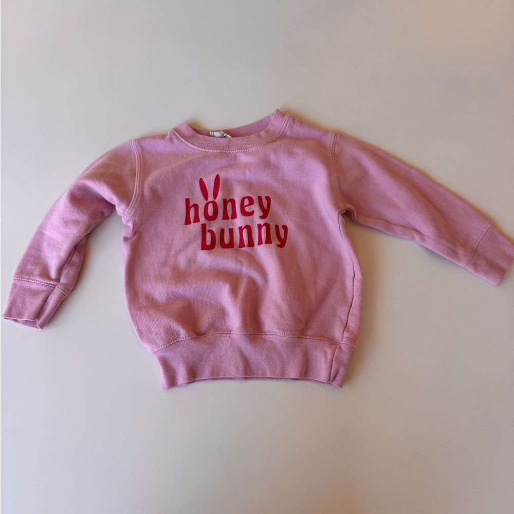 3T “honey bunny” pink sweater